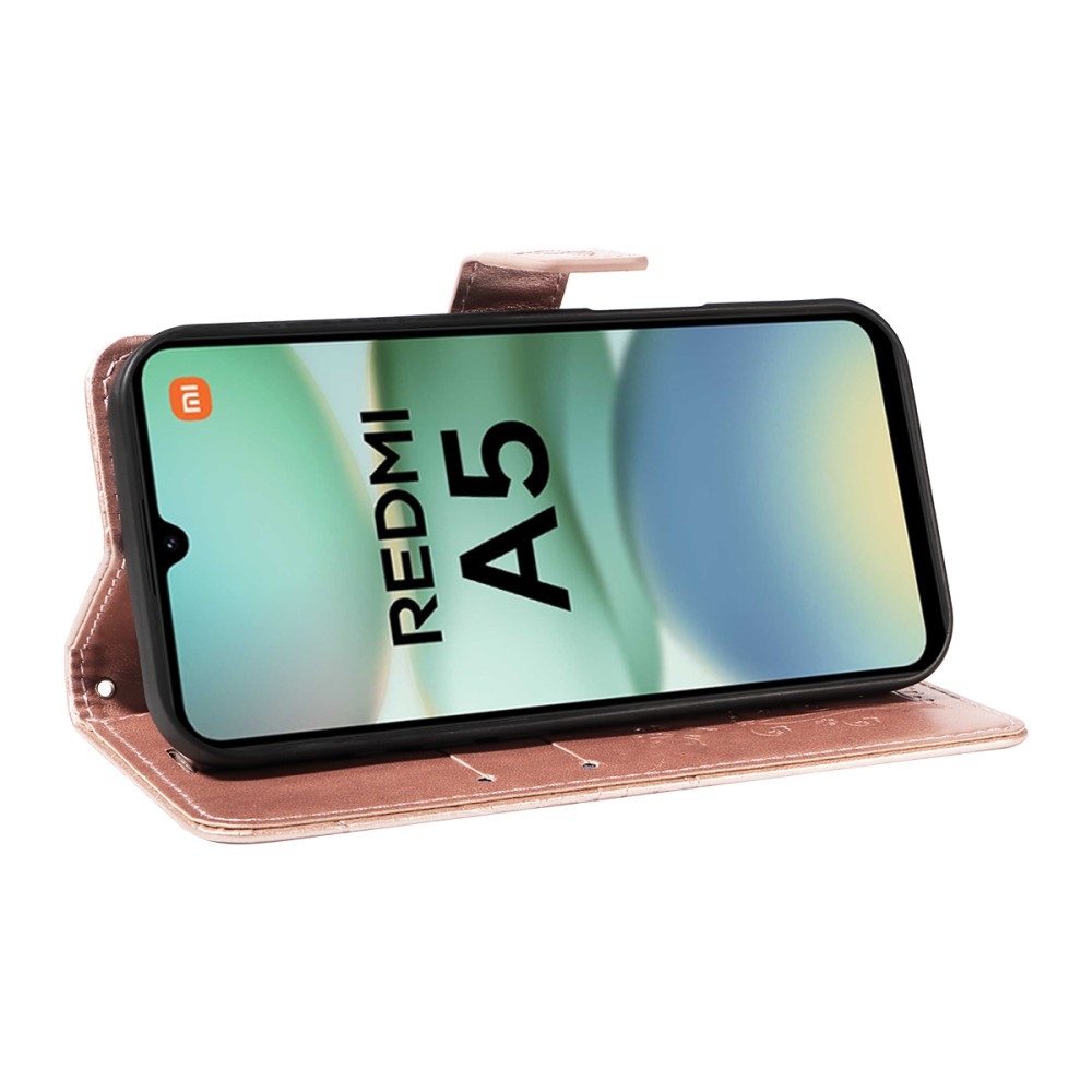 Nagy pillangó könyv tok Xiaomi Redmi A5 (171.7x77.8x8.3mm) - rózsaarany színben