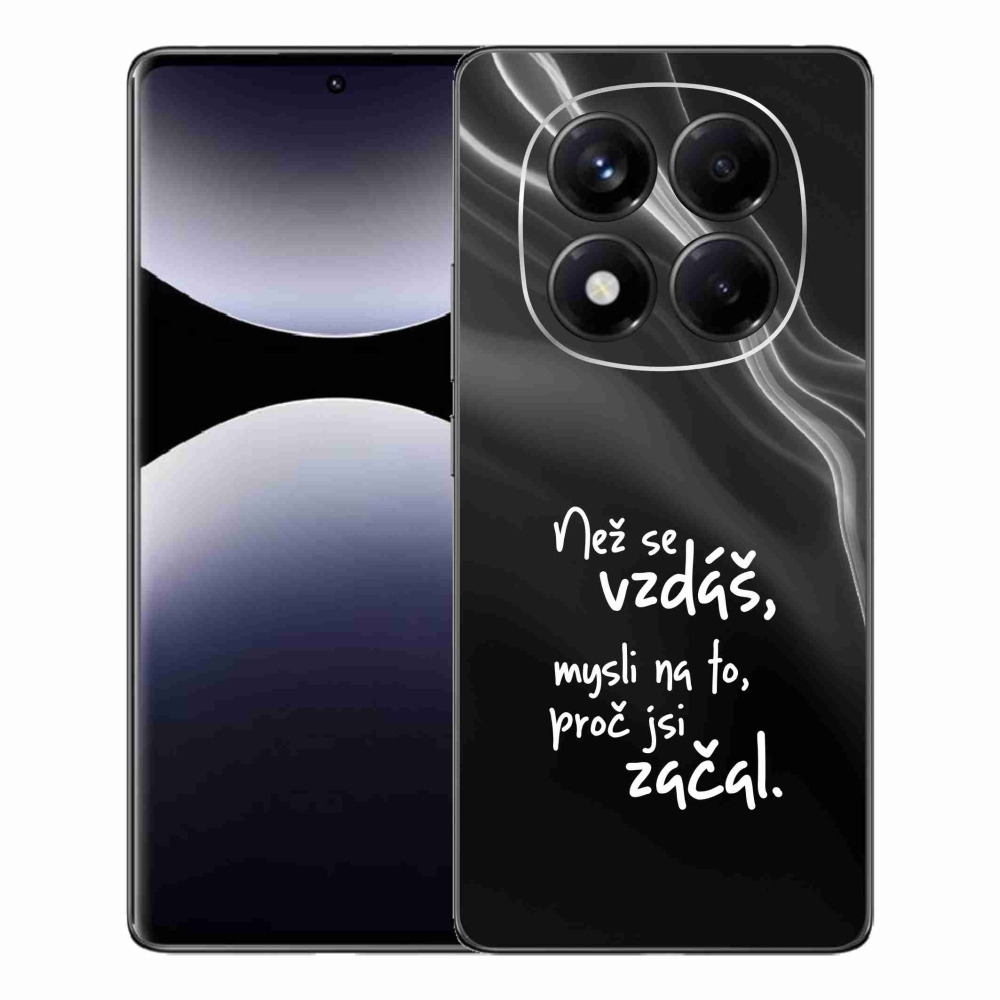 Gél borítás mmCase a Xiaomi Redmi Note 14 Pro számára - idézet 2 fekete háttér