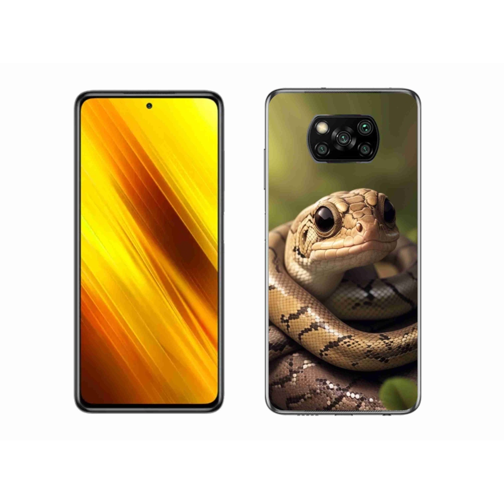 Gél borítás mmCase a Xiaomi Poco X3 Pro számára - kígyó 1