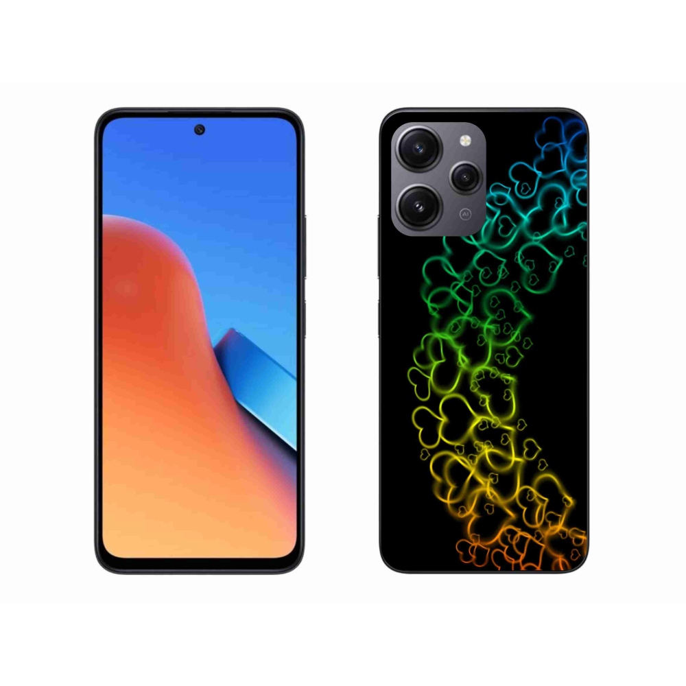 Gél borítás mmCase a Xiaomi Redmi 12-hez - színes szívek