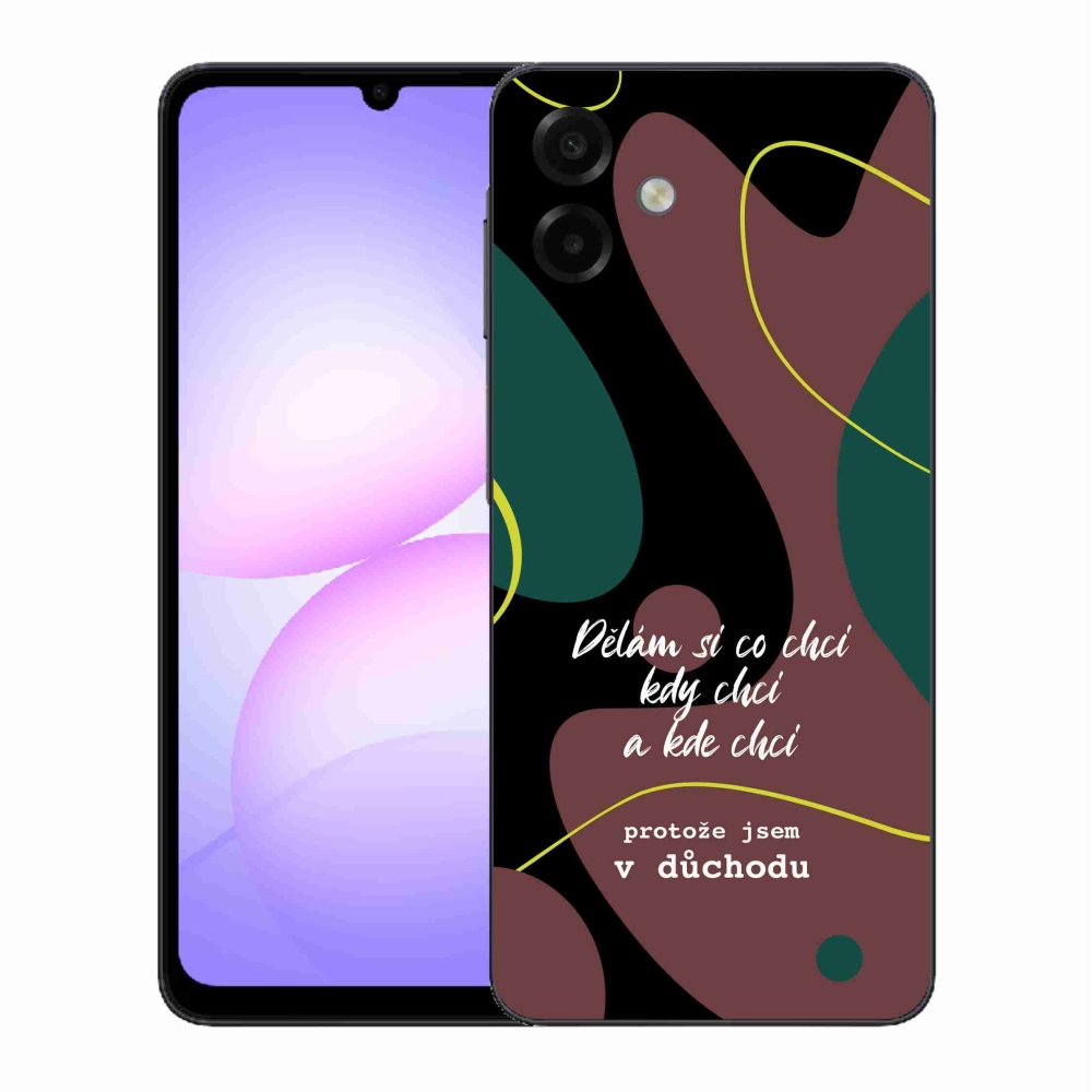 Gél borító mmCase Samsung Galaxy A07 4G - vicces szöveg 10 fekete háttér