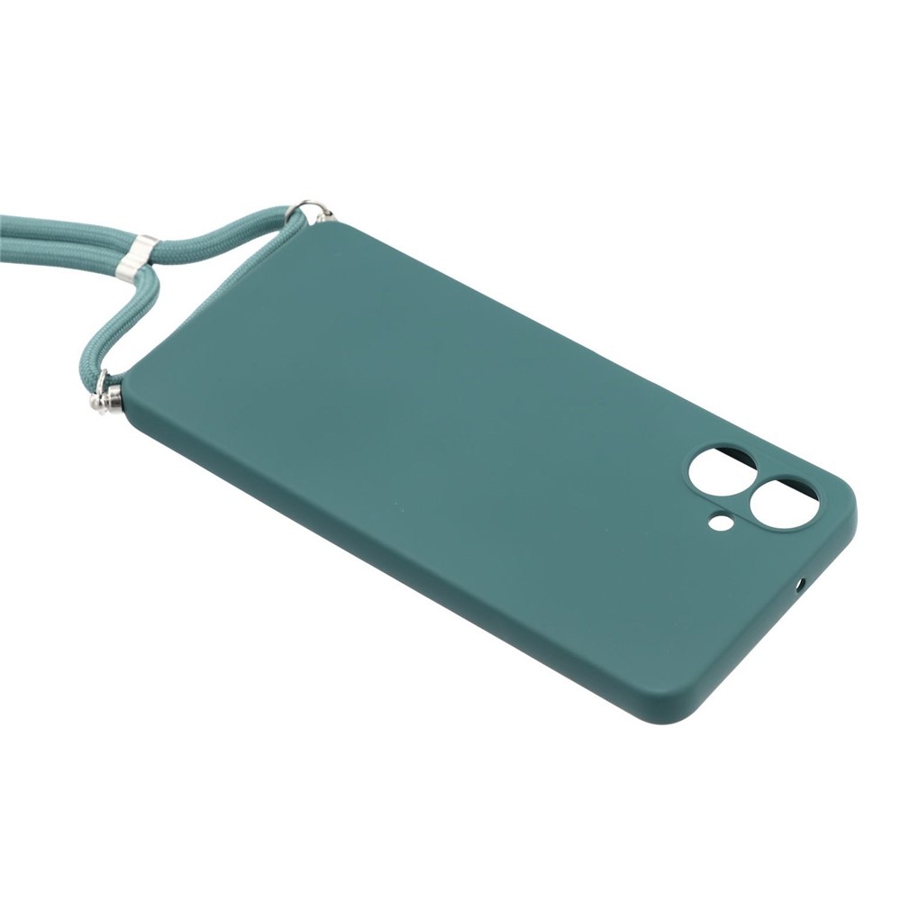 Bélelt zselés tok húzózsinórral Samsung Galaxy A07 4G - sötétzöld