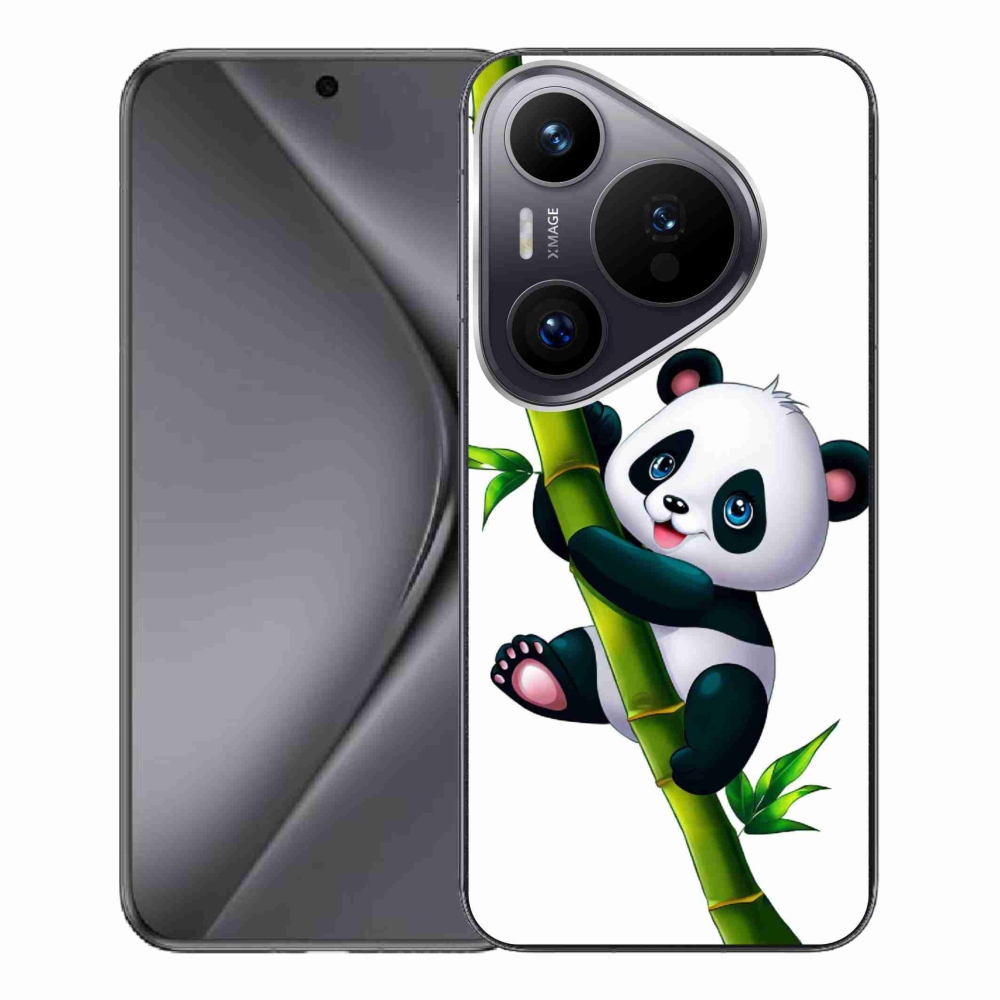 Gél borítás mmCase a Huawei Pura 70 Pro számára - panda a bambuszon