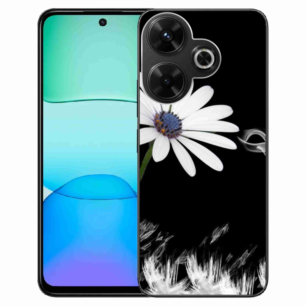 Gél borítás mmCase a Xiaomi Redmi 13 4G/Poco M6 4G - fehér virághoz