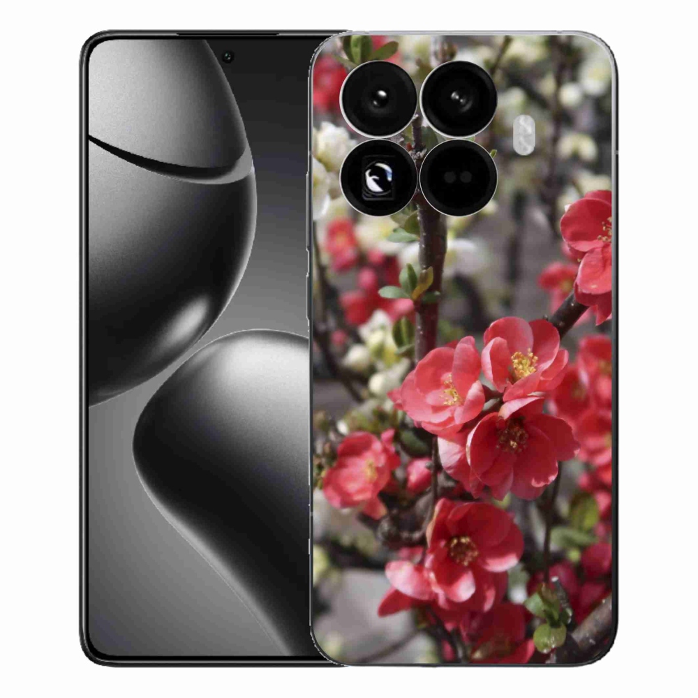 Gél borítás mmCase a Xiaomi 15T Pro számára - piros virágok