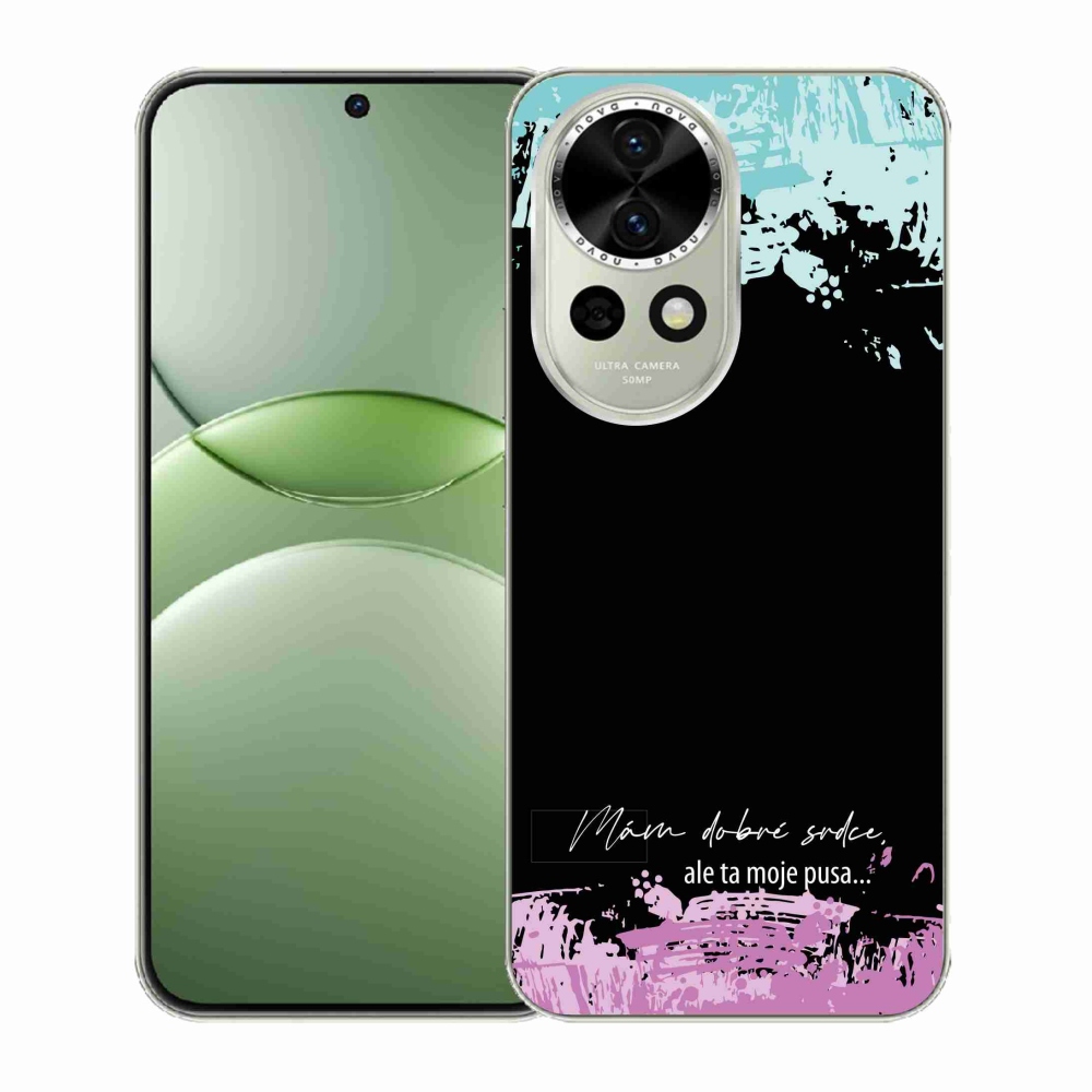 Gél borító mmCase a Huawei Nova 13 5G készülékhez - vicces szöveg 3 fekete háttérrel