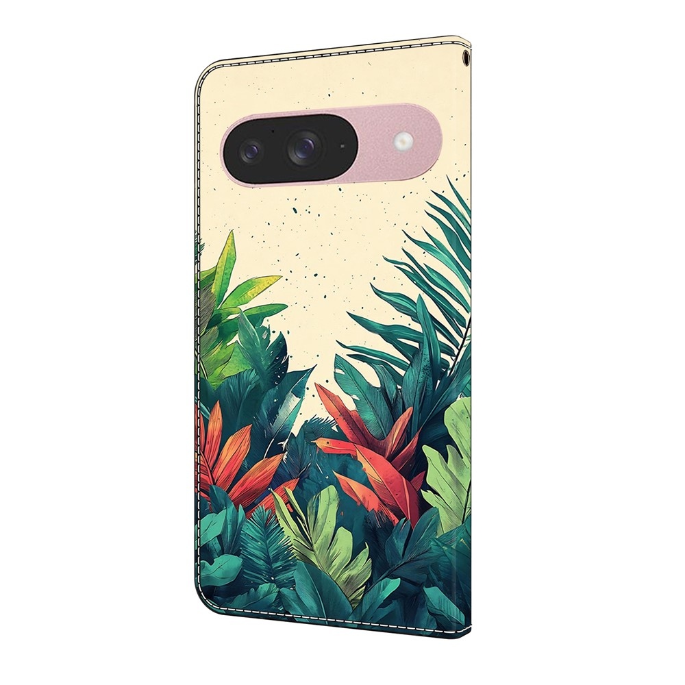 Sima könyv tok a Google Pixel 10 Pro/Pixel 10 számára - levelek