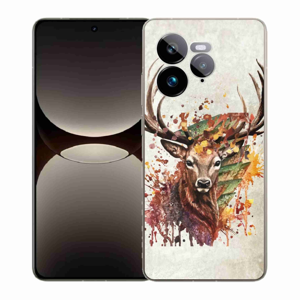 Zselés borítás mmCase a Realme GT 7 Pro 5G számára - szarvas 1