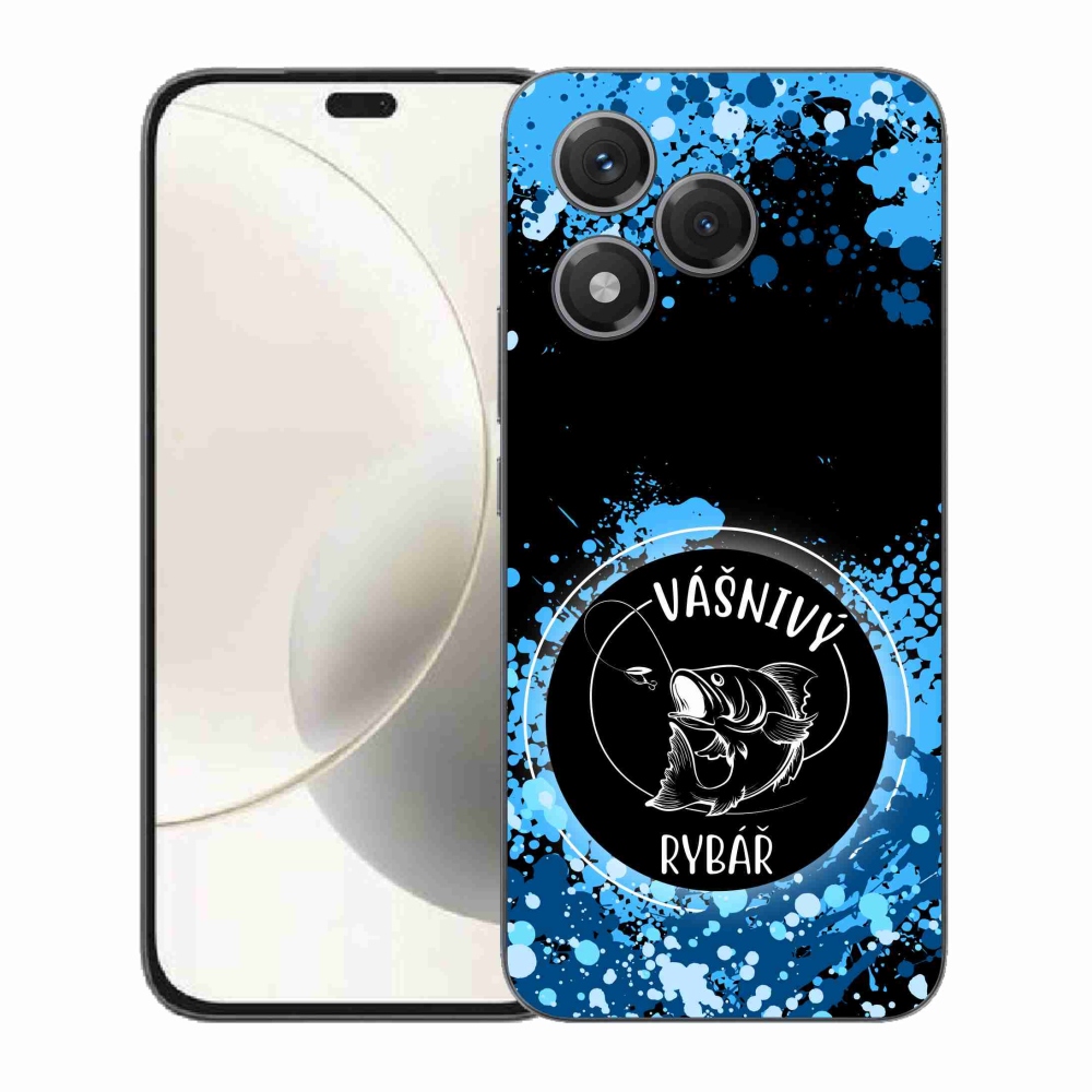 Gél borító mmCase a Honor 400 Lite-hoz - szenvedélyes halász fekete háttérrel