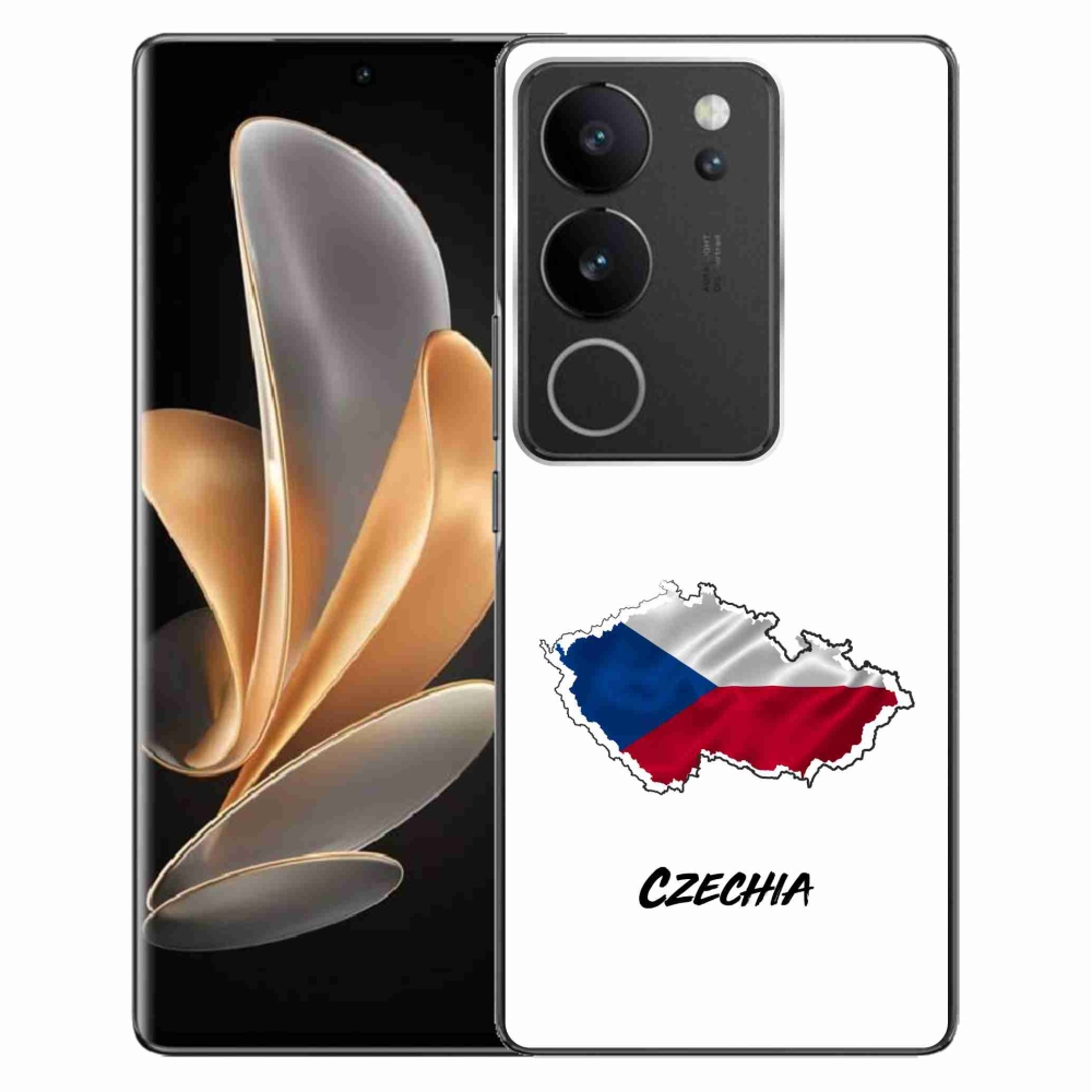 Gél borító mmCase a Vivo V29 5G - Csehország fehér háttérrel