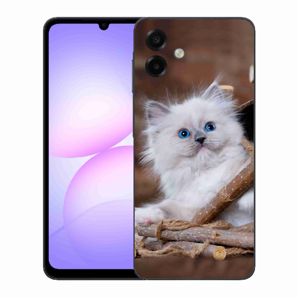 Gél védőhuzat mmCase Samsung Galaxy A07 4G - fehér cica