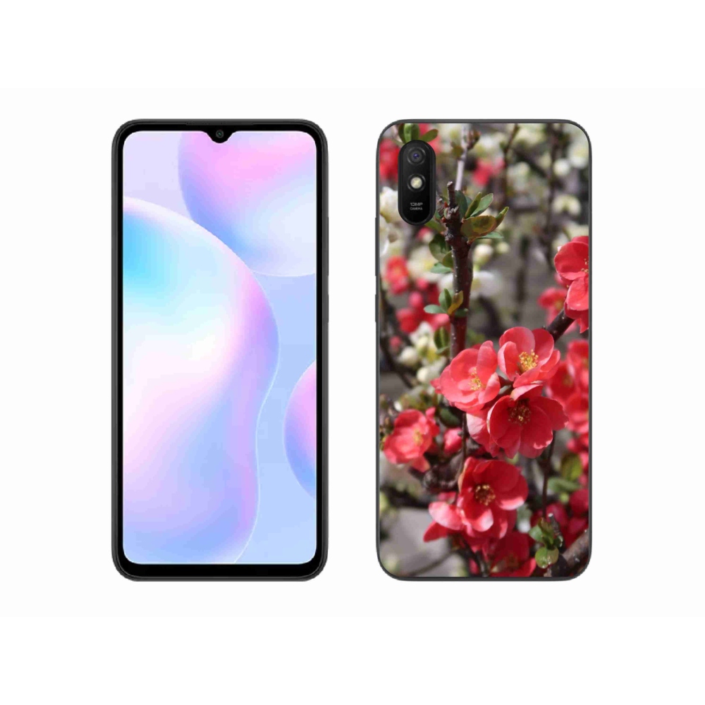 Gél borítás mmCase a Xiaomi Redmi 9AT-hoz - piros virágok