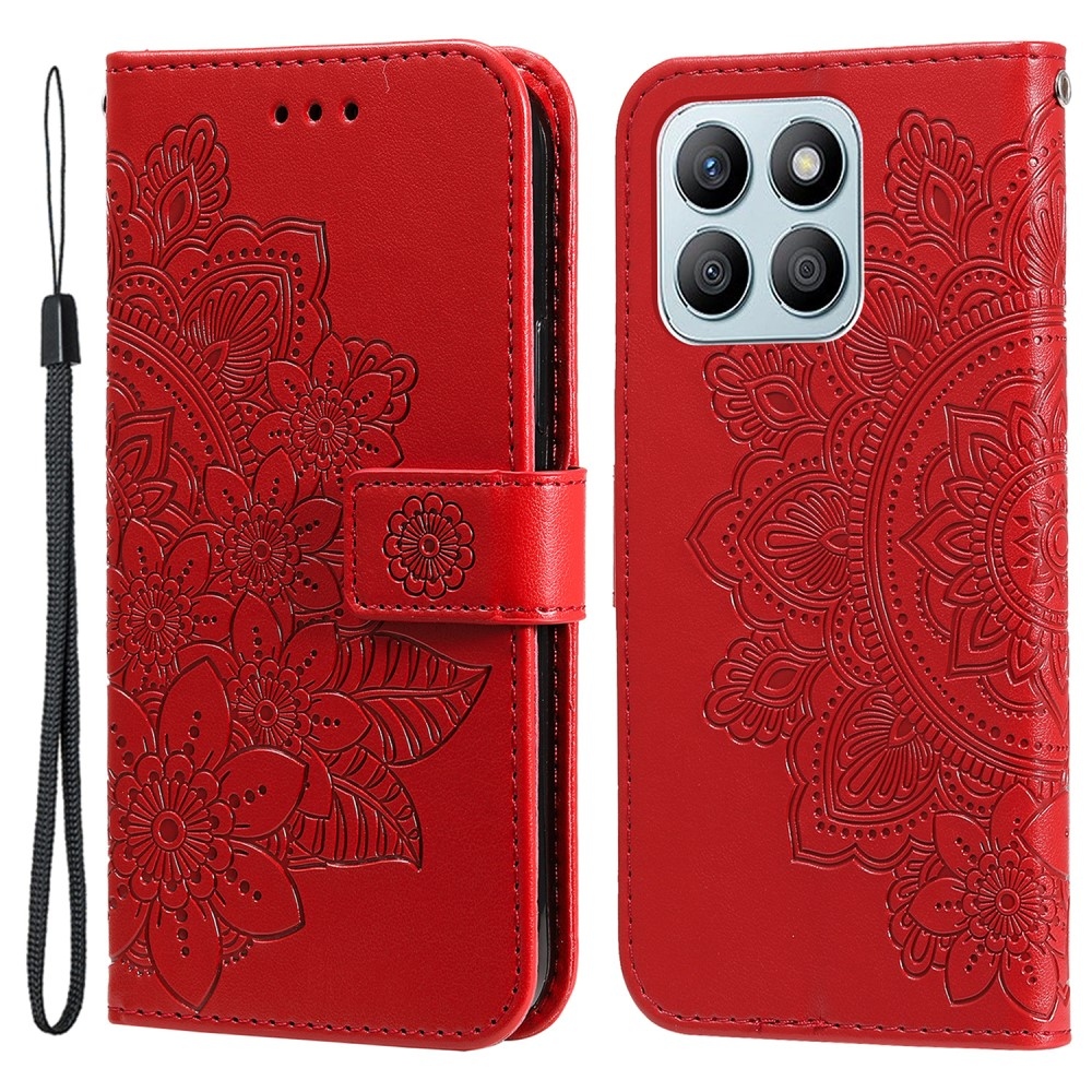 Mandala könyvtáska Honor X8b-hez - piros