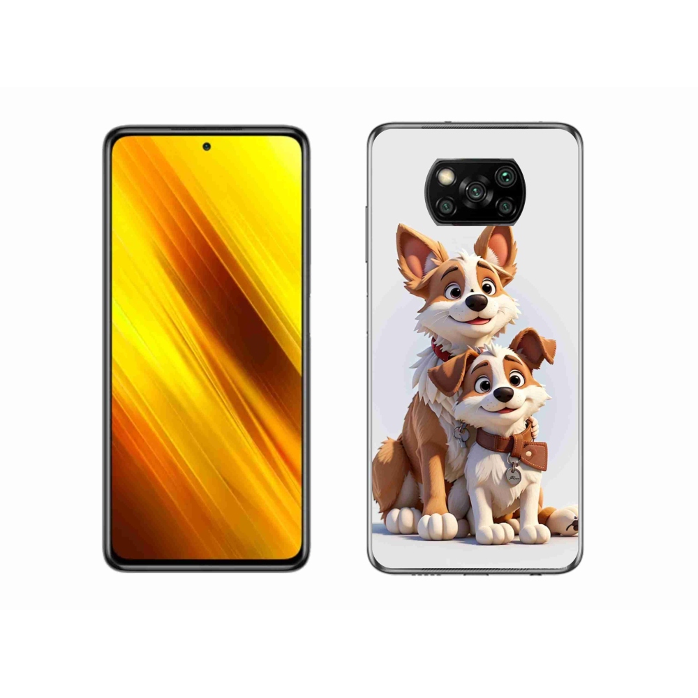 Gél borító mmCase a Xiaomi Poco X3-hoz - kutyák rajzolása