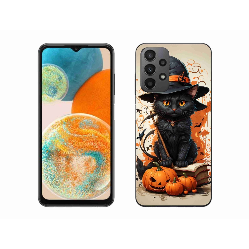 Gél borítás mmCase Samsung Galaxy A23 4G/5G - macska varázsló számára