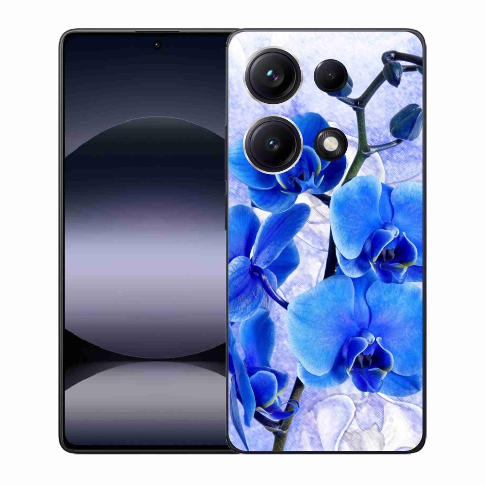 Gél borító mmCase a Xiaomi Redmi Note 14S-hez - kék virágok
