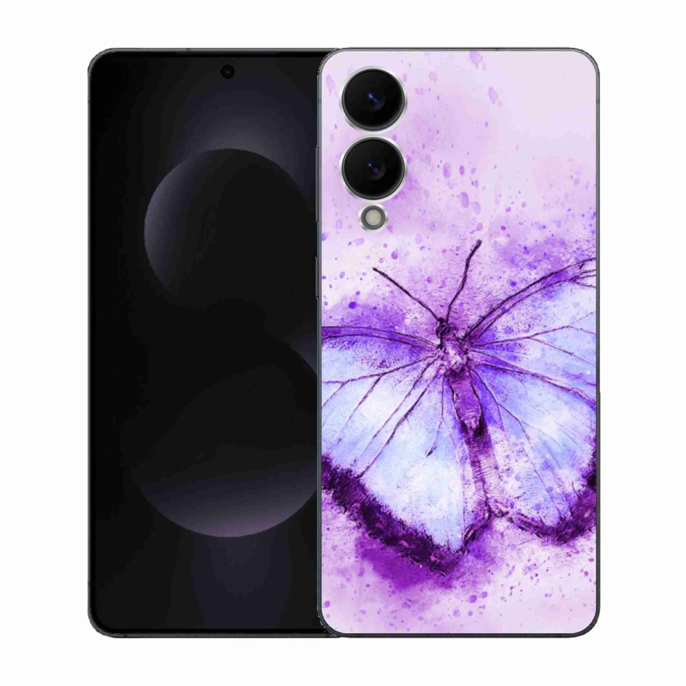 Gél védőhuzat mmCase Samsung Galaxy S25 Edge készülékhez - lila pillangó