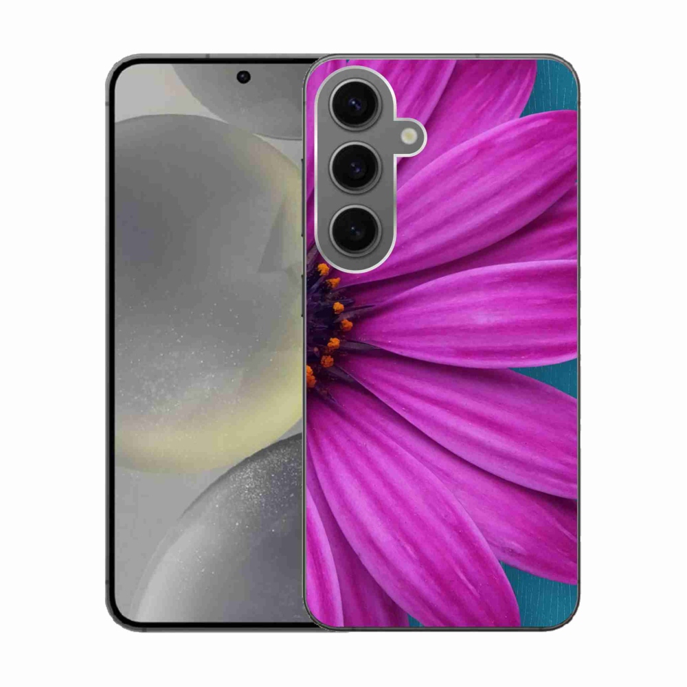 Zselés tok mmCase Samsung Galaxy S24 készülékhez - lila margaréta