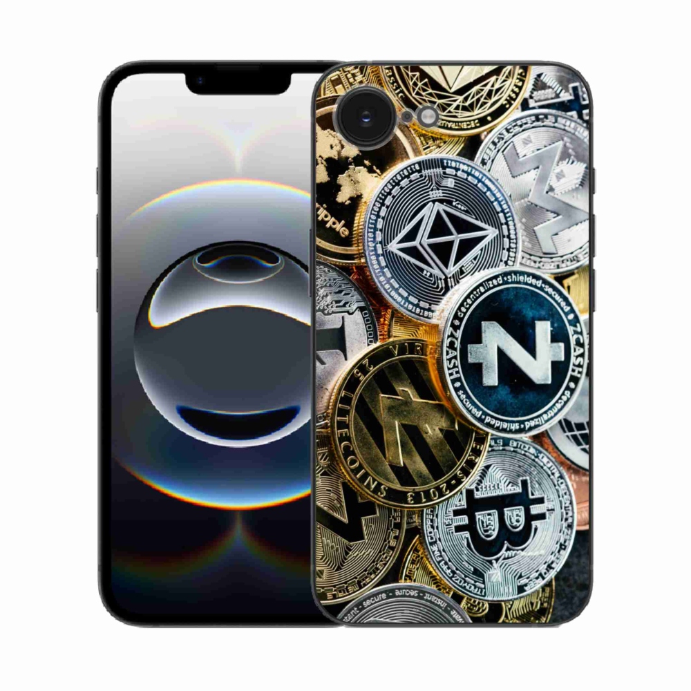 Gél borítás mmCase iPhone 16e készülékhez - kriptovaluták
