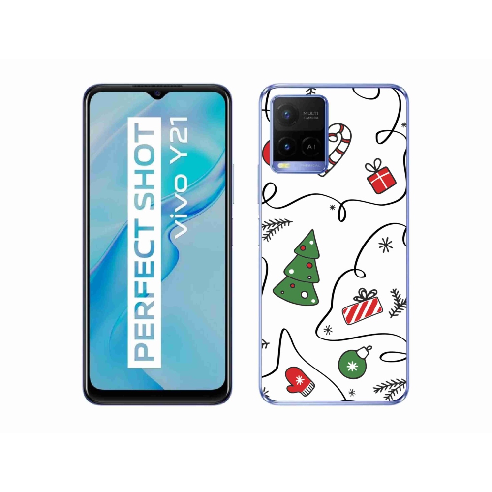 Zselés borító mmCase a Vivo Y21/Y21s/Y33s készülékhez - karácsonyi motívumok