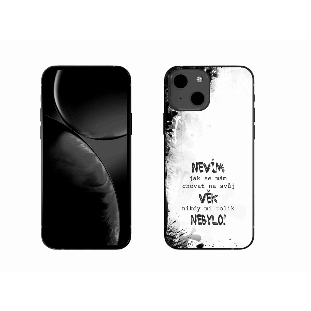 Gél borító mmCase iPhone 13 6.1 készülékhez - vicces szöveg 14 fehér háttér