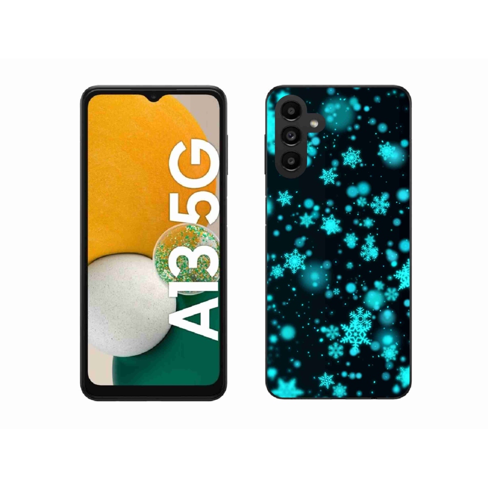 Gél védőhuzat mmCase Samsung Galaxy A13 5G - hópelyhek 1