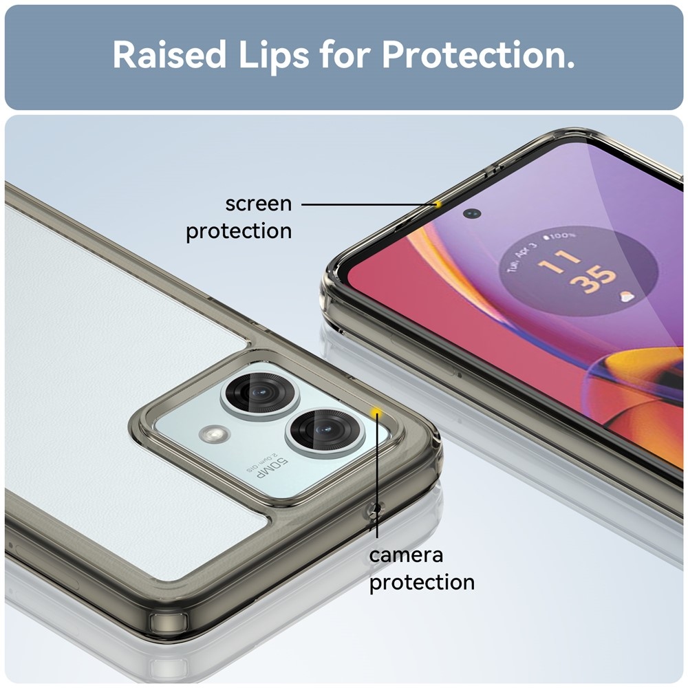 Zselés tok kemény hátlappal Motorola Moto G84 5G - szürke