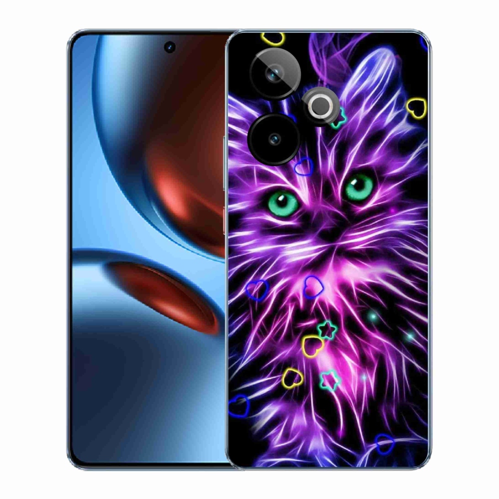Gél borítás mmCase a Realme GT 7 5G/GT 7T 5G számára - absztrakt macska