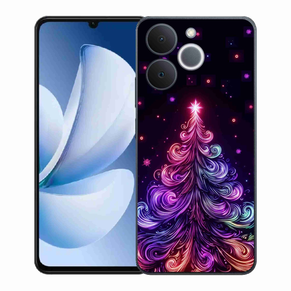 Gél borítás mmCase a Realme Note 70T-hez - neon karácsonyfa 1