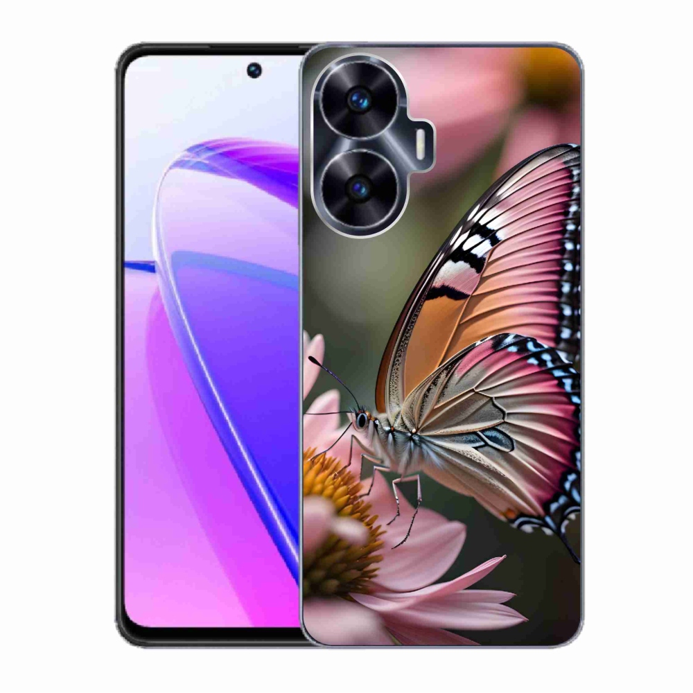 Gél borító mmCase a Realme C55 készülékhez - színes pillangó