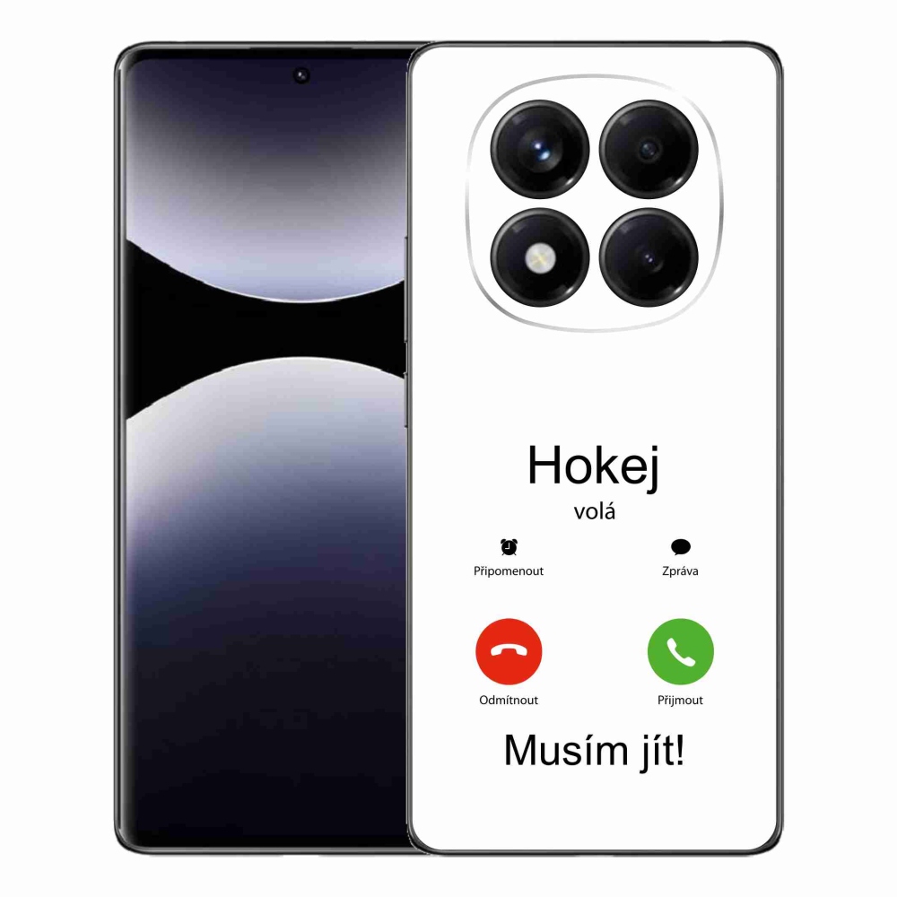 Gél borítás mmCase a Xiaomi Redmi Note 14 Pro - hoki hívások fehér háttérrel