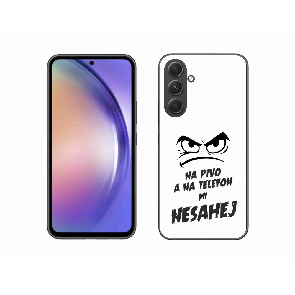 Gél borítás mmCase Samsung Galaxy A54 5G - sör motívum 2 fehér háttérrel