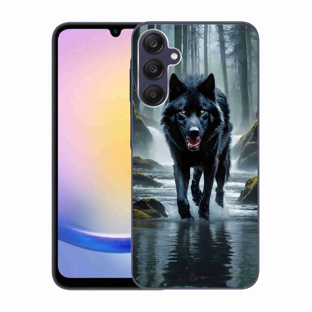Zselés borítás mmCase Samsung Galaxy A25 5G - fekete farkas