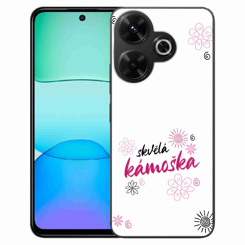 Gél borítás mmCase a Xiaomi Redmi 13 4G/Poco M6 4G - nagyszerű barát fehér háttérrel