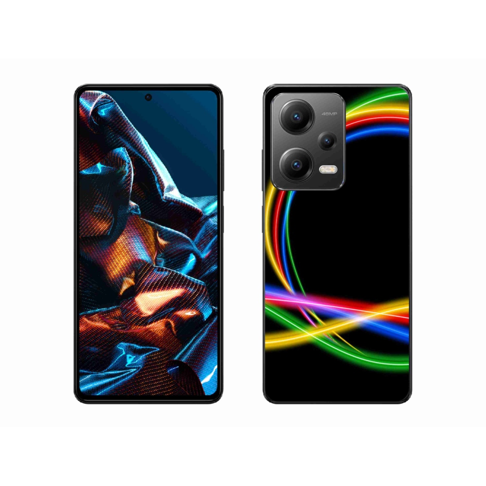 Gél tok mmCase a Xiaomi Redmi Note 12 Pro 5G számára - neon körök