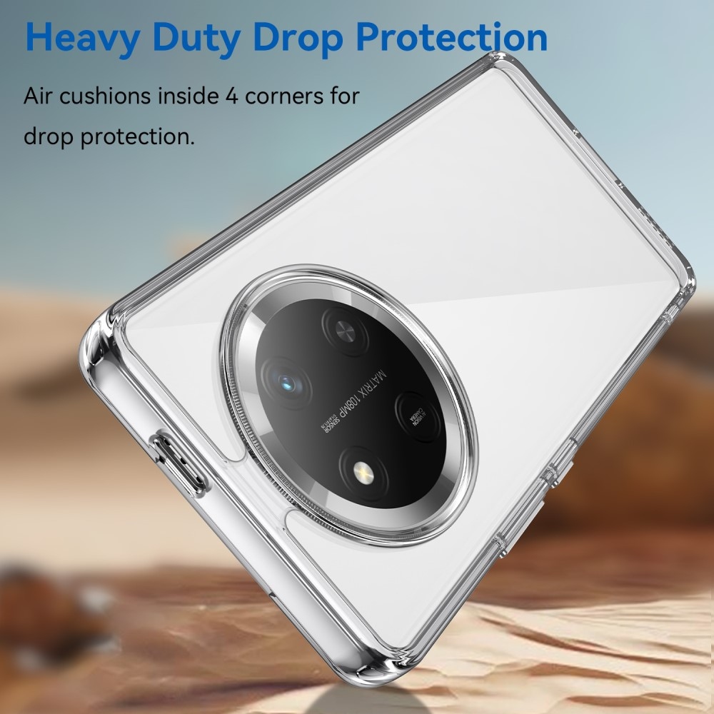 Gél tok kemény hátlappal a Honor Magic 7 Lite 5G számára - átlátszó