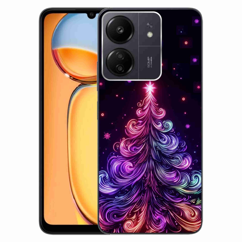 Gél borítás mmCase a Xiaomi Poco C65/Redmi 13C - neon karácsonyfa 1