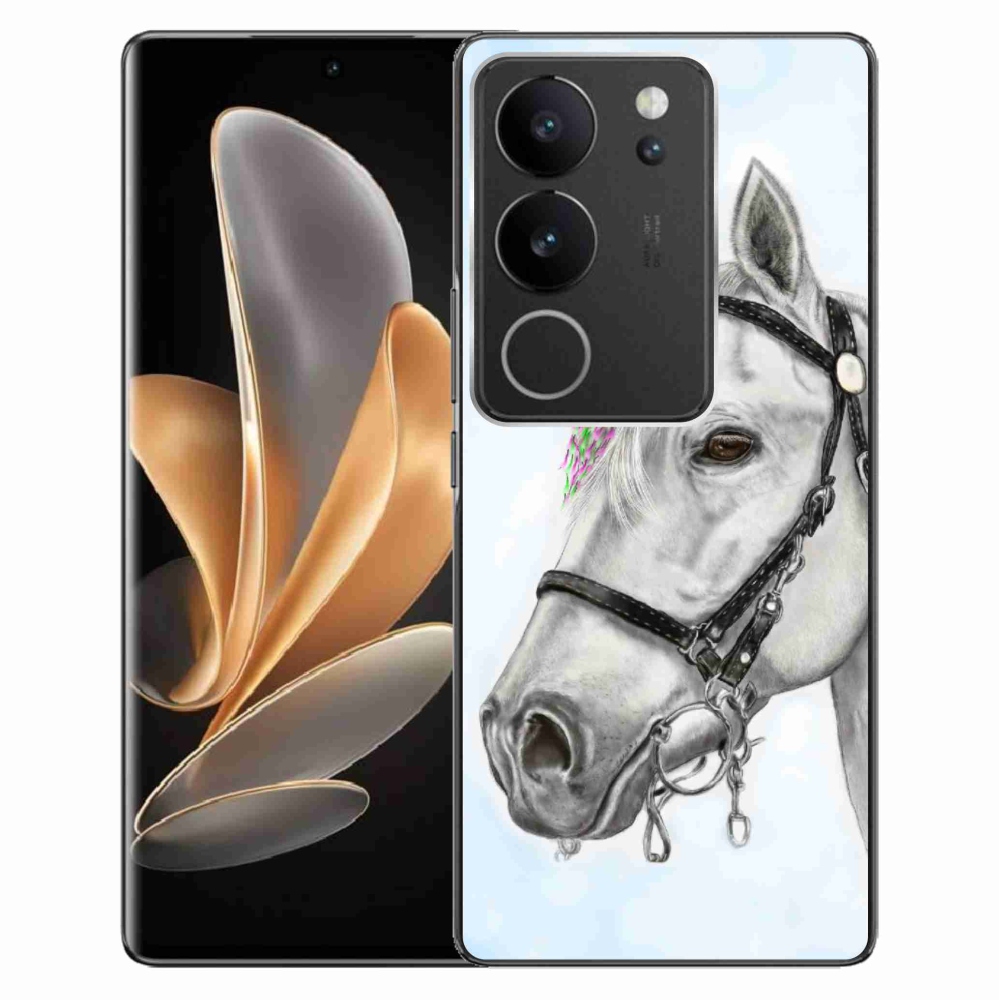Zselés borítás mmCase a Vivo V29 5G - fehér ló 1
