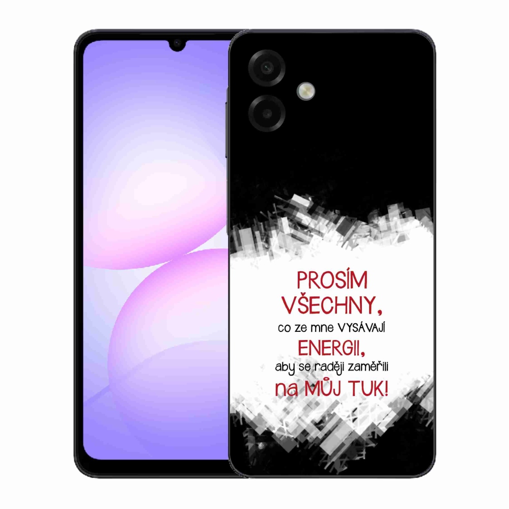 Gél borító mmCase Samsung Galaxy A07 4G - vicces szöveg 1 piros