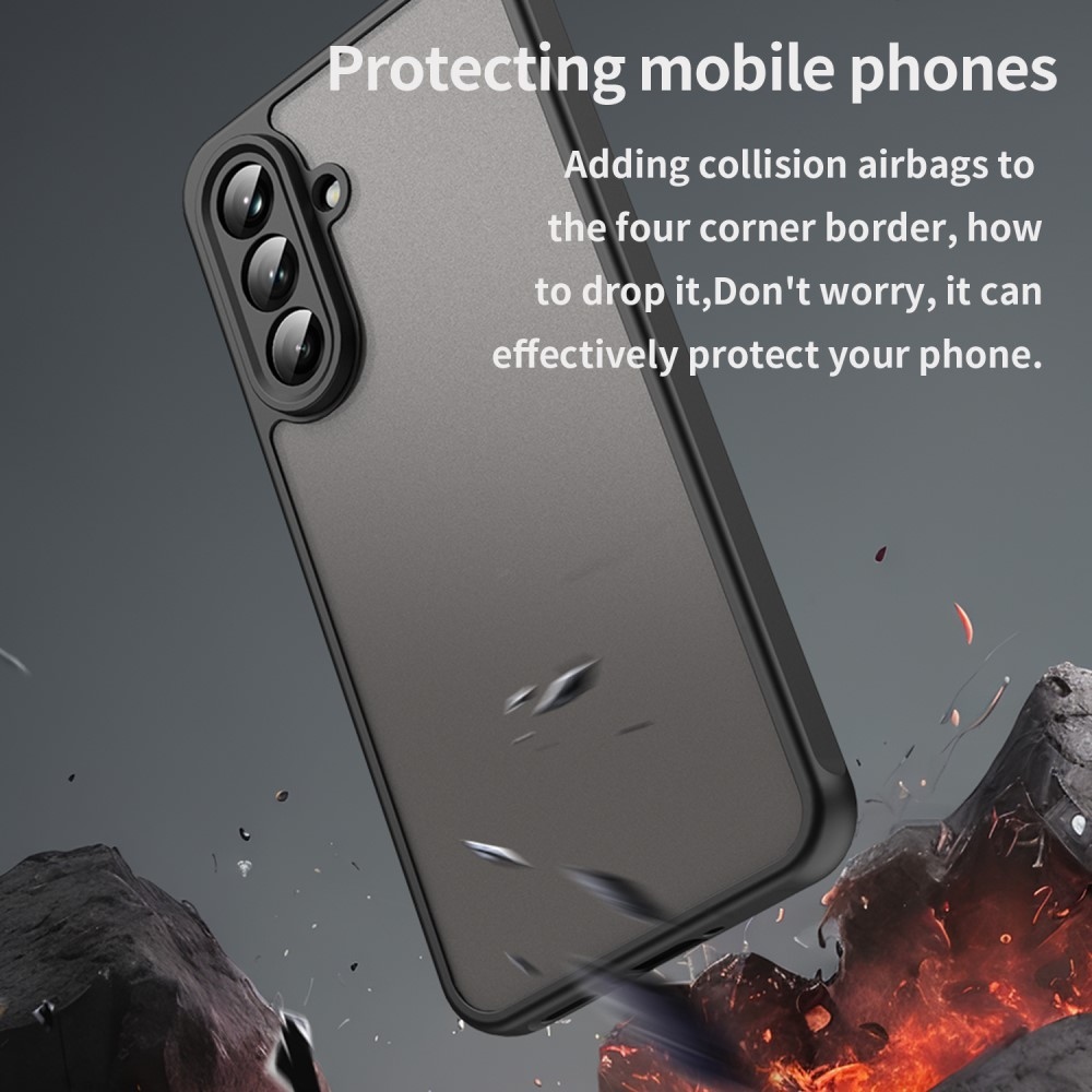 Zselés tok kemény hátlappal Samsung Galaxy A36 5G készülékhez - fekete