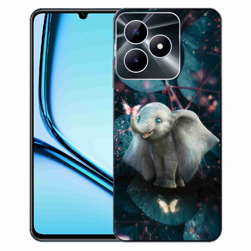 Zselés borító mmCase a Realme Note 50 készülékhez - aranyos elefánt