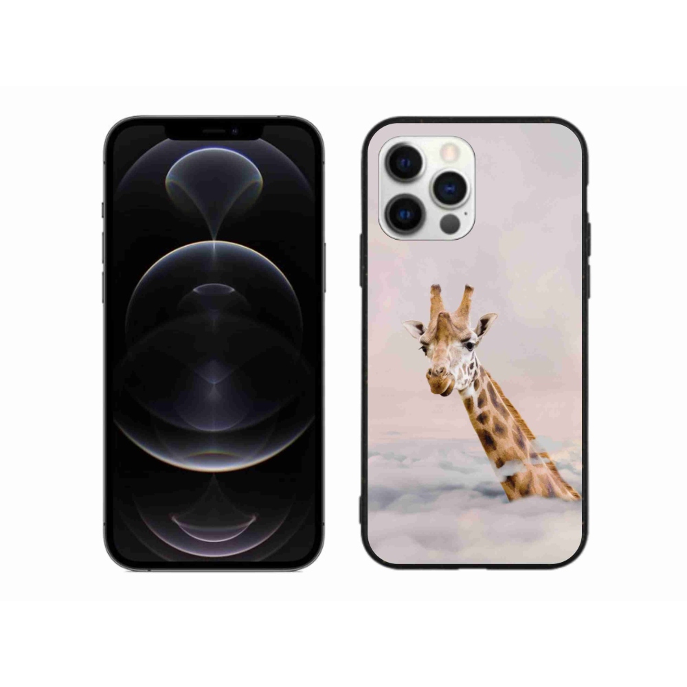 Zselés borítás mmCase iPhone 12 Pro Max készülékhez - zsiráf a felhőkben