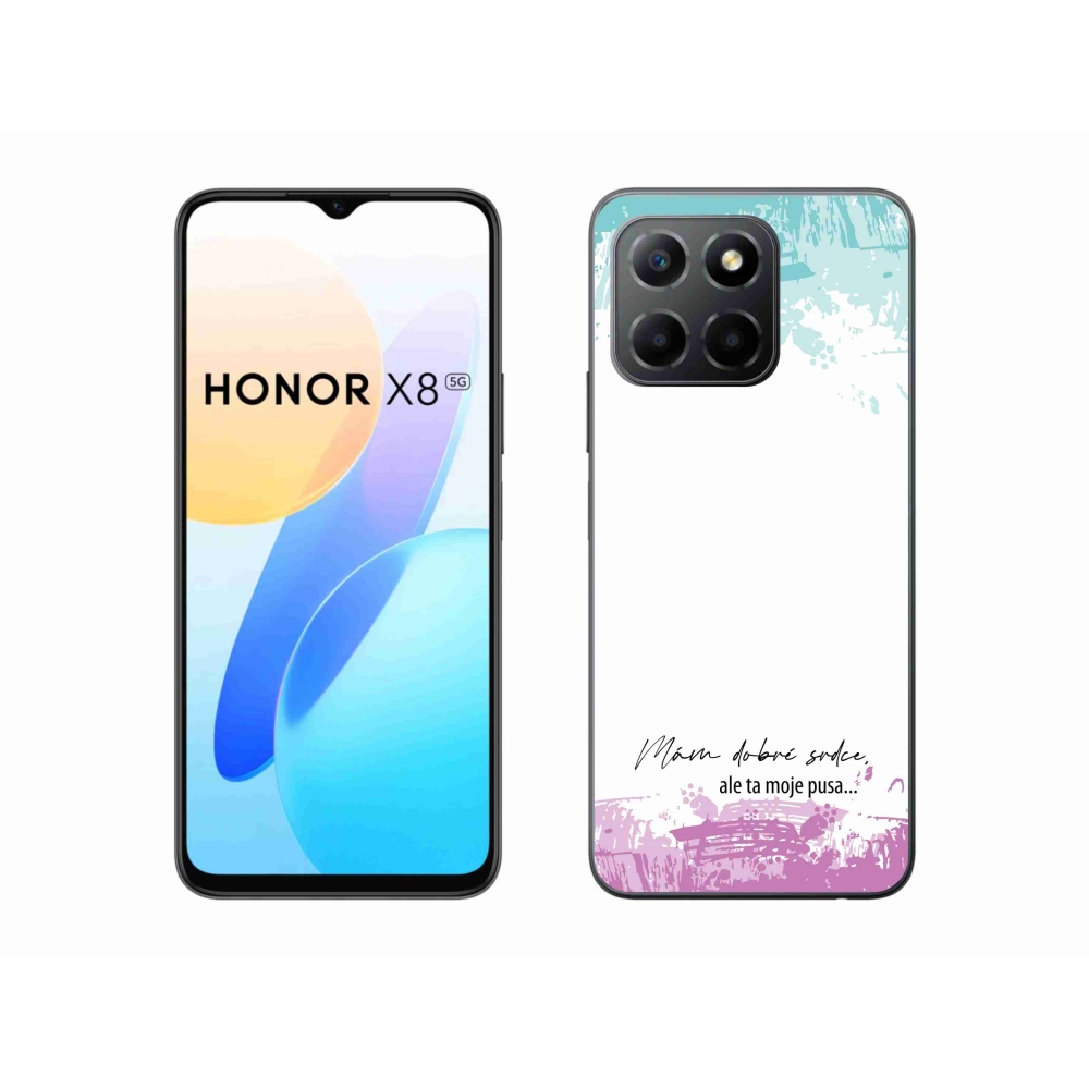 Gél borító mmCase a Honor X8 5G/Honor 70 Lite 5G készülékhez - vicces szöveg 3 fehér háttérrel