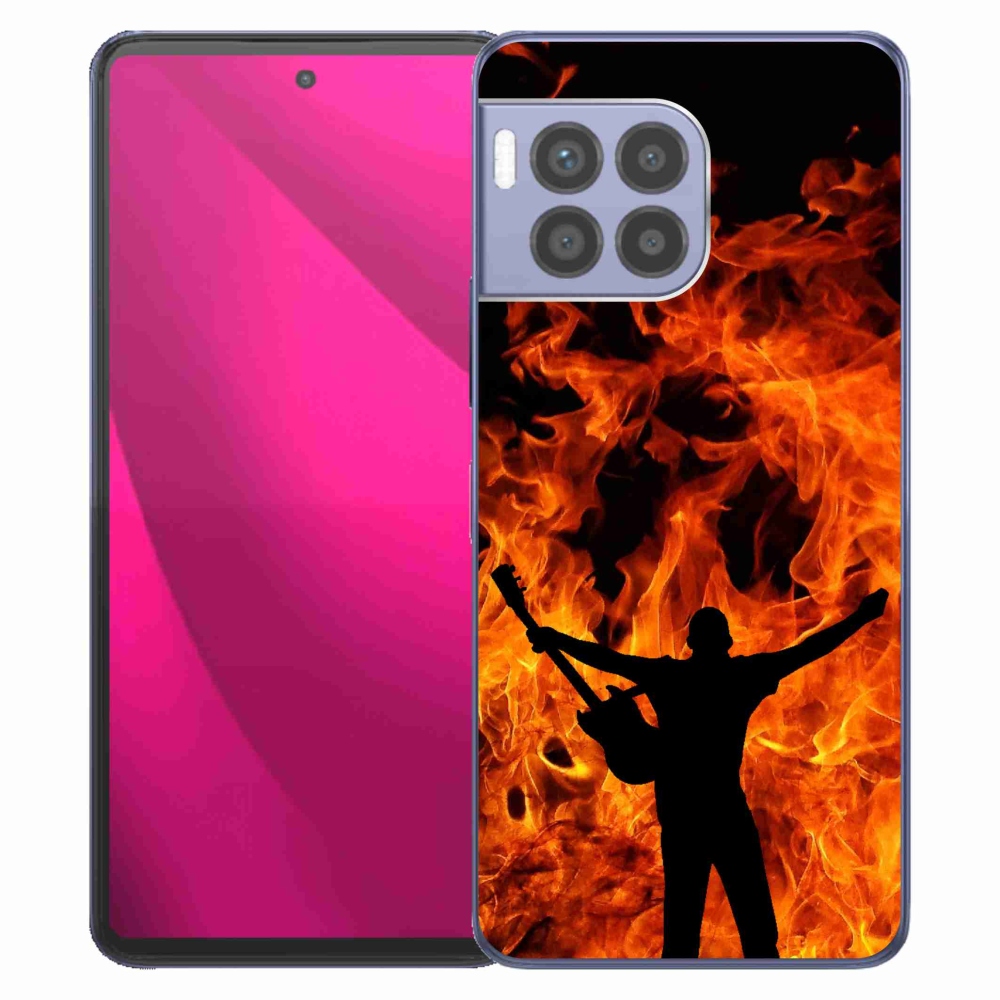 Zselés borítás mmCase a T-Mobile T Phone 2 Pro készülékhez - zenész és tűz