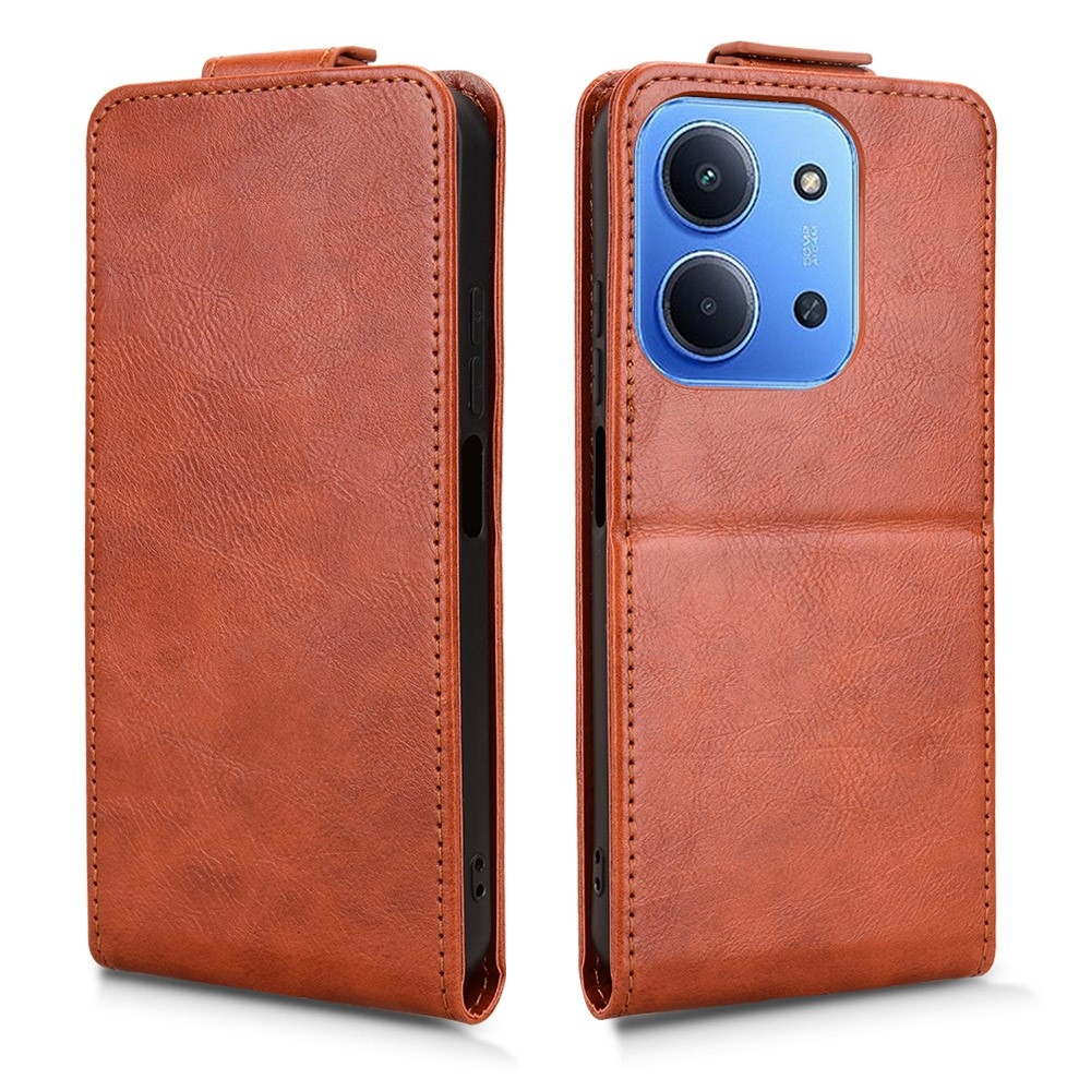 Vert flip tok Xiaomi Redmi 15C 4G (171mm)/Poco C85 4G (171mm) - narancssárga színben