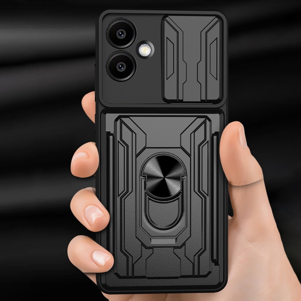 Csúszós, tartós borító Samsung Galaxy A06 4G készülékhez - fekete