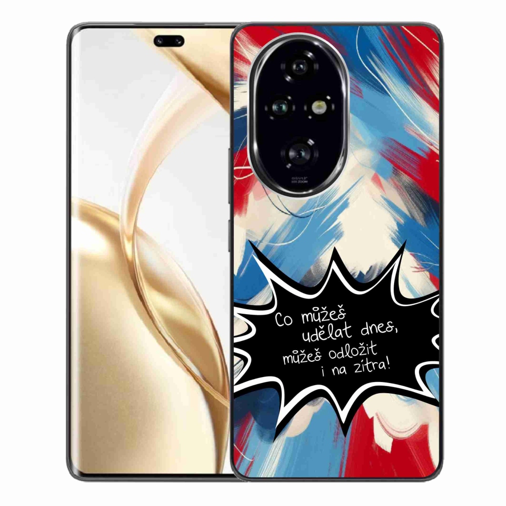 Gél borító mmCase a Honor 200 Pro 5G készülékhez - vicces szöveg 9 fekete háttér