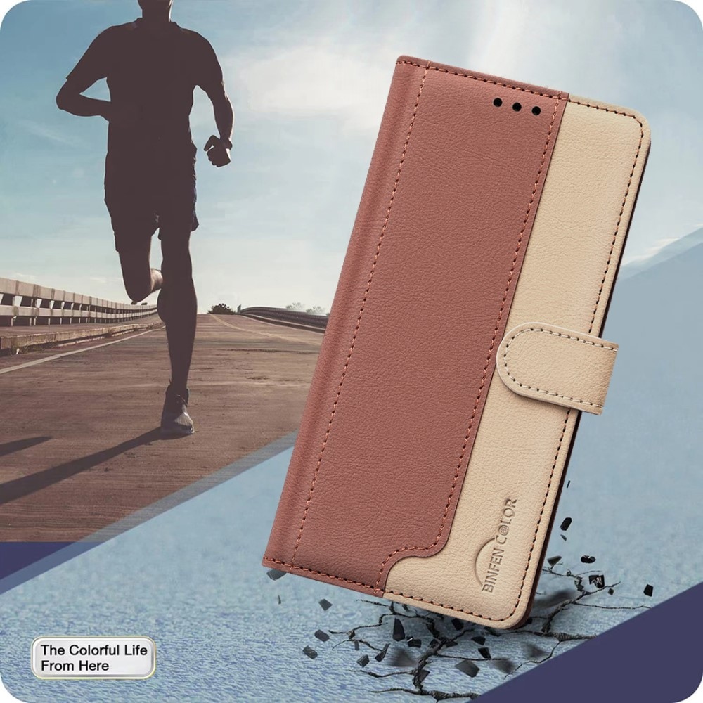 BNF DUO könyvtáska a Realme 14 5G készülékhez - barna