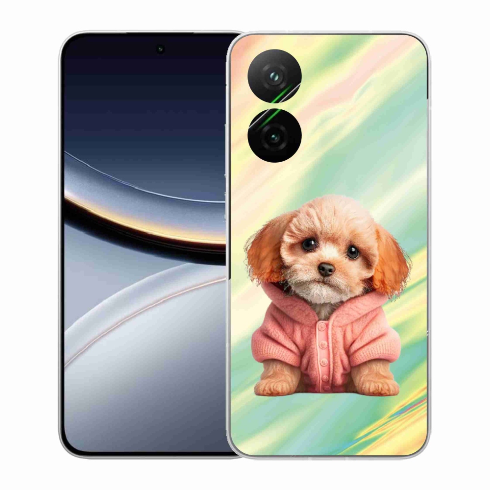 Gél borítás mmCase a Xiaomi Poco F7 5G számára - pulóveres kiskutya