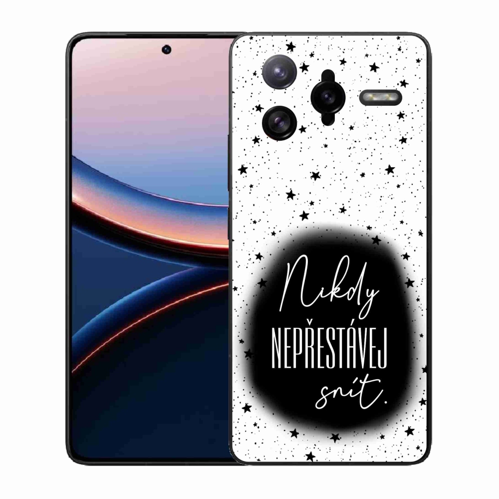 Gél borítás mmCase a Xiaomi Poco F7 Ultra számára - idézet 1 fekete és fehér háttérrel